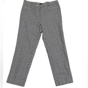 Ann Taylor Monochrome Patterned Straight Leg Pants